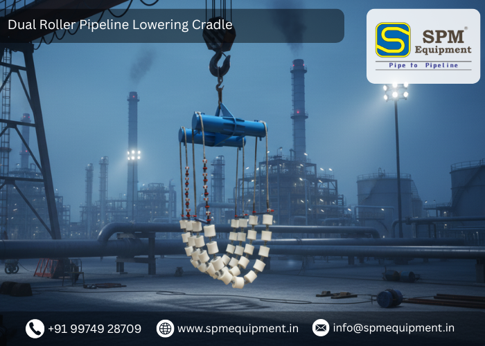 Dual Roller Pipeline Lowering Cradle